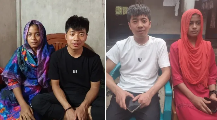 প্রেমের টানে চীন থেকে এসে তরুণীকে বিয়ে করলেন যুবক